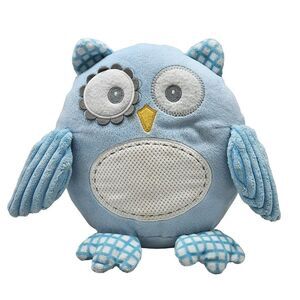 Baby Ganz Blue Owl Rattle Stuffed Animal Plush Toy Gift 9"